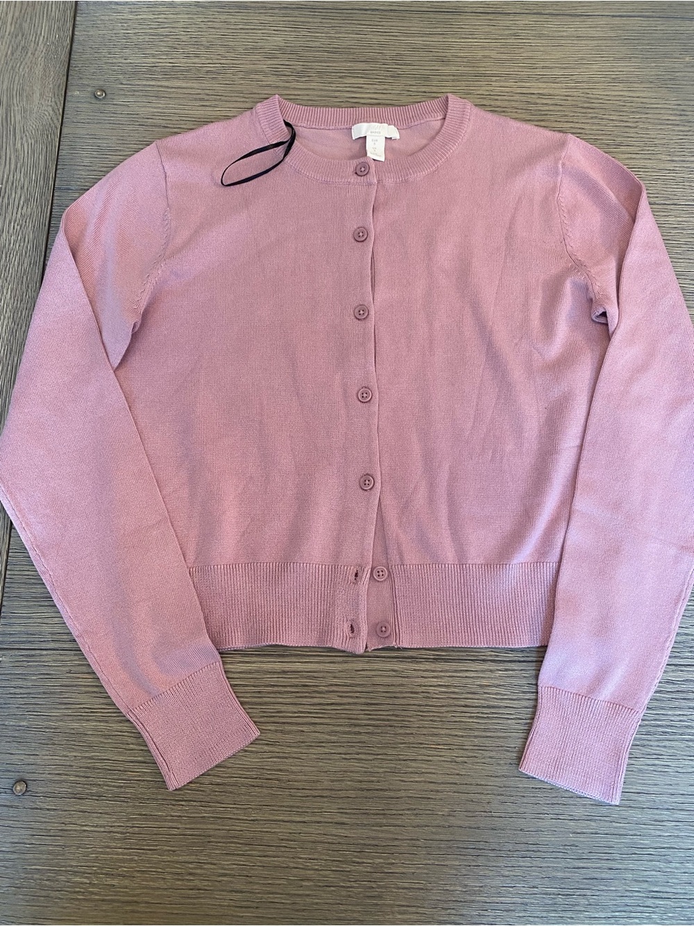 H&M Mauve Pink Button-Front Cardigan youth small